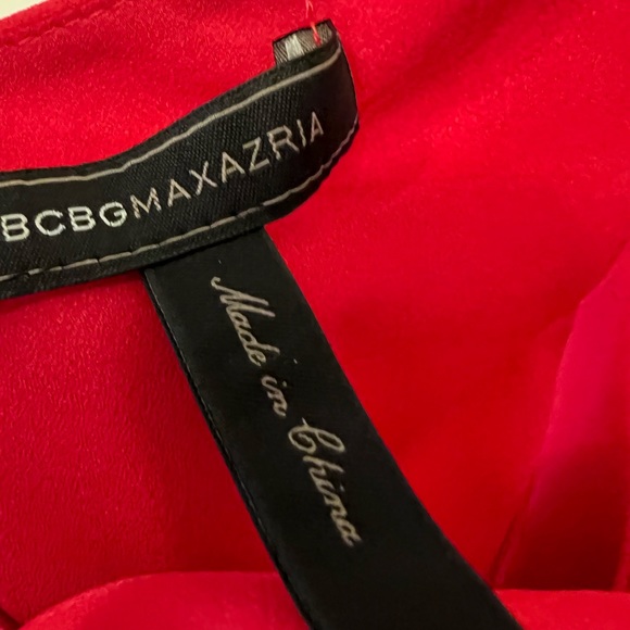 NWT size small BCBG lipstick red top with gold halter - Picture 4 of 7